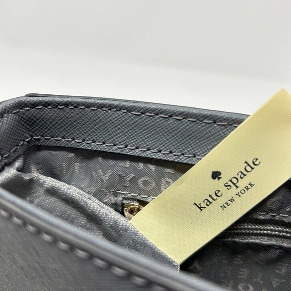 Kate Spade Laurel Way Haircalf Greer Crossbody Shoulder Bag Purse Smoky Gray - Picture 14 of 16